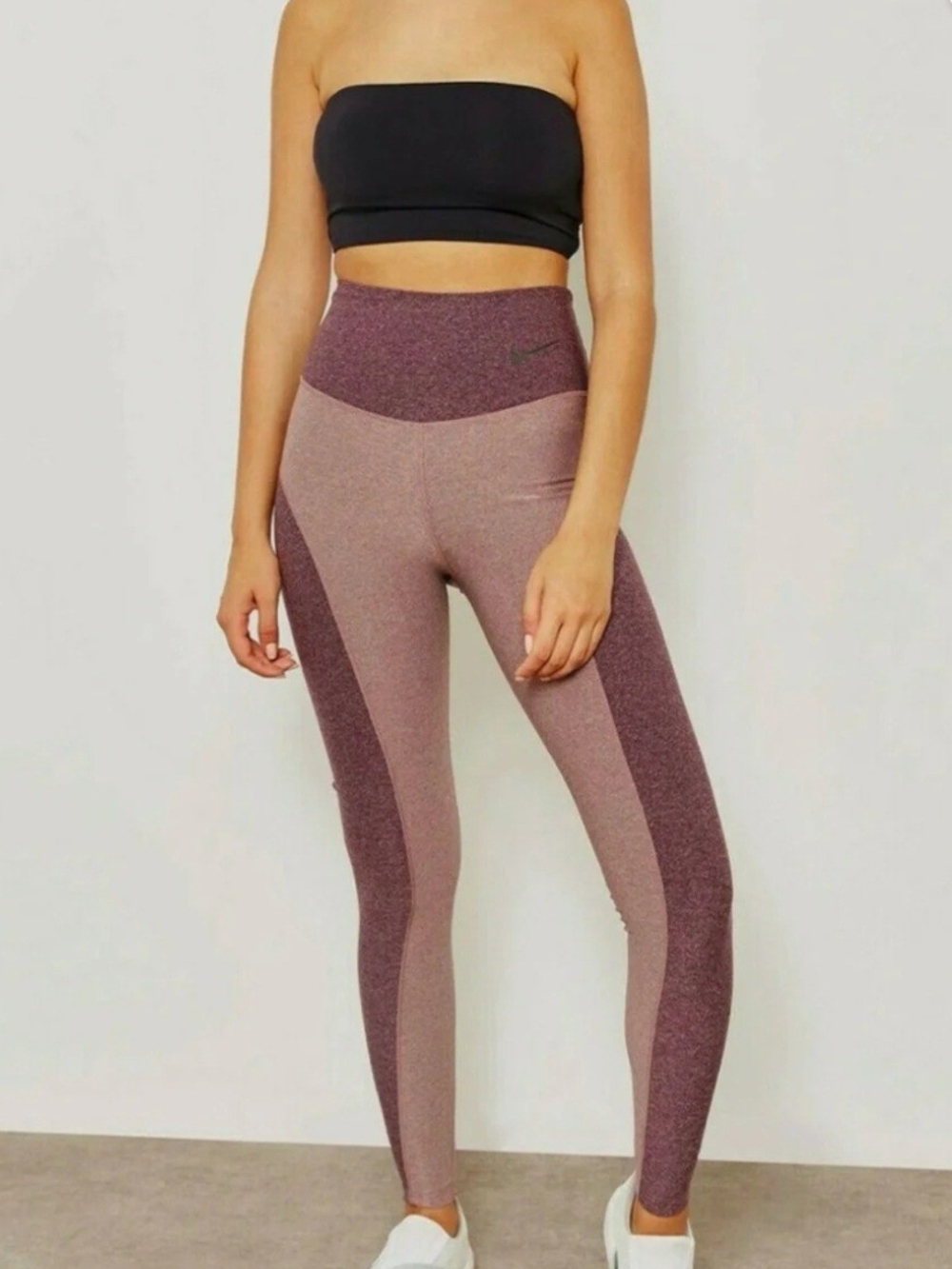 Nike Power Sculpt Hyper Studio Training Tights Mauve Purple Plus Size 1X (EUC)